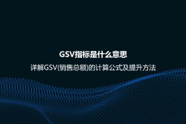GSV指标是什么意思？详解GSV(销售总额)的计算公式及提升方法
