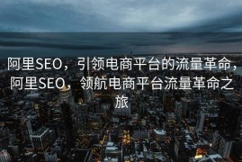 阿里SEO，引领电商平台的流量革命，阿里SEO，领航电商平台流量革命之旅