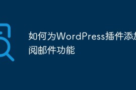 如何为WordPress插件添加订阅邮件功能