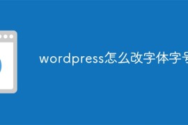 wordpress怎么改字体字号