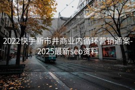 2022快手新市井商业内循环营销通案-2025最新seo资料