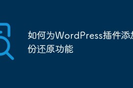 如何为WordPress插件添加备份还原功能