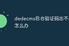 dedecms后台验证码出不来怎么办