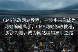 CMS修改网站教程，一步步带你成为网站编辑高手，CMS网站修改教程，步步为赢，成为网站编辑高手之路