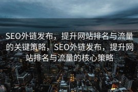SEO外链发布，提升网站排名与流量的关键策略，SEO外链发布，提升网站排名与流量的核心策略