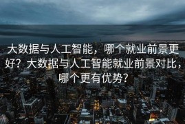 大数据与人工智能，哪个就业前景更好？大数据与人工智能就业前景对比，哪个更有优势？