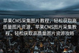 苹果CMS采集图片教程，轻松获取高质量图片资源，苹果CMS图片采集教程，轻松获取高质量图片资源攻略
