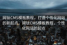 网钛CMS模板教程，打造个性化网站的新起点，网钛CMS模板教程，个性化网站的起点
