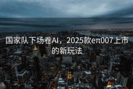 国家队下场卷AI，2025款eπ007上市的新玩法