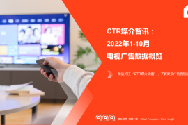 CTR：2022年1-10月电视广告刊例花费同比下跌14.1%-2025最新seo资料