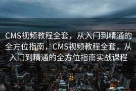 CMS视频教程全套，从入门到精通的全方位指南，CMS视频教程全套，从入门到精通的全方位指南实战课程