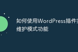 如何使用WordPress插件实现维护模式功能