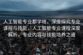 人工智能专业都学啥，深度探究专业课程与技能，人工智能专业课程深度解析，专业内容与技能培养之道