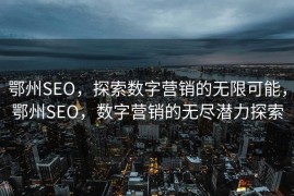 鄂州SEO，探索数字营销的无限可能，鄂州SEO，数字营销的无尽潜力探索
