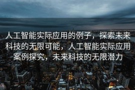 人工智能实际应用的例子，探索未来科技的无限可能，人工智能实际应用案例探究，未来科技的无限潜力