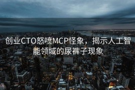 创业CTO怒喷MCP怪象，揭示人工智能领域的尿裤子现象