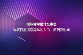 抓取异常是什么意思？详解百度抓取异常的入口、原因及影响