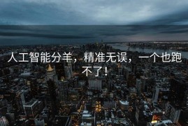 人工智能分羊，精准无误，一个也跑不了！