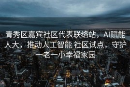青秀区嘉宾社区代表联络站，AI赋能人大，推动人工智能 社区试点，守护一老一小幸福家园
