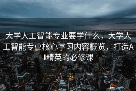 大学人工智能专业要学什么，大学人工智能专业核心学习内容概览，打造AI精英的必修课