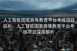 人工智能国家高等教育平台考核项目探析，人工智能国家高等教育平台考核项目深度解析