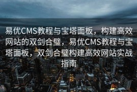 易优CMS教程与宝塔面板，构建高效网站的双剑合璧，易优CMS教程与宝塔面板，双剑合璧构建高效网站实战指南