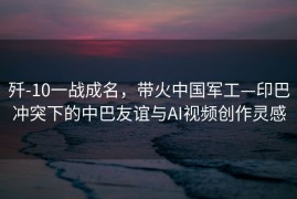 歼-10一战成名，带火中国军工—印巴冲突下的中巴友谊与AI视频创作灵感