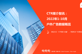 CTR：2022年1-10月传统户外广告同比减少29.6%-2025最新seo资料