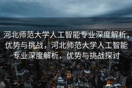 河北师范大学人工智能专业深度解析，优势与挑战，河北师范大学人工智能专业深度解析，优势与挑战探讨