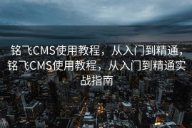铭飞CMS使用教程，从入门到精通，铭飞CMS使用教程，从入门到精通实战指南