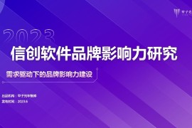 甲子光年：2023信创软件品牌影响力研究报告-2025最新seo资料