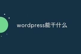 wordpress能干什么