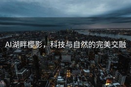 AI湖畔樱影，科技与自然的完美交融