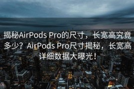 揭秘AirPods Pro的尺寸，长宽高究竟多少？AirPods Pro尺寸揭秘，长宽高详细数据大曝光！