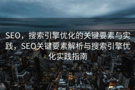 SEO，搜索引擎优化的关键要素与实践，SEO关键要素解析与搜索引擎优化实践指南