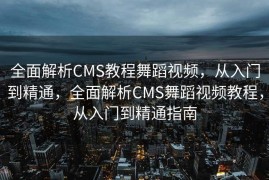 全面解析CMS教程舞蹈视频，从入门到精通，全面解析CMS舞蹈视频教程，从入门到精通指南