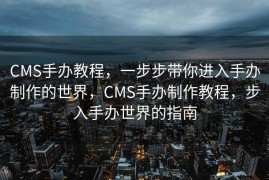 CMS手办教程，一步步带你进入手办制作的世界，CMS手办制作教程，步入手办世界的指南