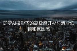 即梦AI摄影下的高级感开衫与清冷低饱和氛围感