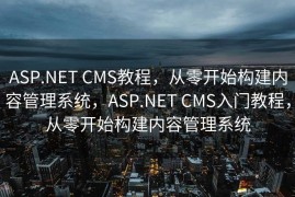 ASP.NET CMS教程，从零开始构建内容管理系统，ASP.NET CMS入门教程，从零开始构建内容管理系统
