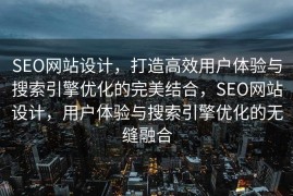 SEO网站设计，打造高效用户体验与搜索引擎优化的完美结合，SEO网站设计，用户体验与搜索引擎优化的无缝融合