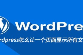 wordpress怎么让一个页面显示所有文章