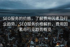 SEO服务的价格，了解费用因素及行业趋势，SEO服务价格解析，费用因素与行业趋势概览