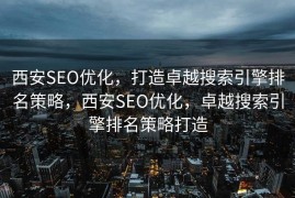 西安SEO优化，打造卓越搜索引擎排名策略，西安SEO优化，卓越搜索引擎排名策略打造