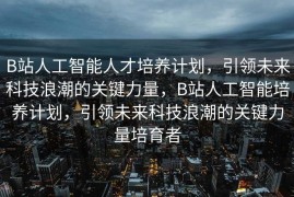 B站人工智能人才培养计划，引领未来科技浪潮的关键力量，B站人工智能培养计划，引领未来科技浪潮的关键力量培育者
