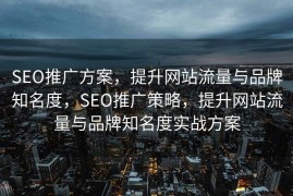 SEO推广方案，提升网站流量与品牌知名度，SEO推广策略，提升网站流量与品牌知名度实战方案