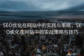 SEO优化在网站中的实践与策略，SEO优化在网站中的实战策略与技巧
