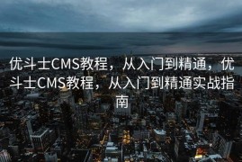 优斗士CMS教程，从入门到精通，优斗士CMS教程，从入门到精通实战指南