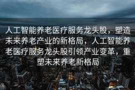 人工智能养老医疗服务龙头股，塑造未来养老产业的新格局，人工智能养老医疗服务龙头股引领产业变革，重塑未来养老新格局