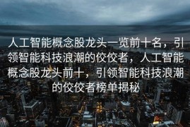 人工智能概念股龙头一览前十名，引领智能科技浪潮的佼佼者，人工智能概念股龙头前十，引领智能科技浪潮的佼佼者榜单揭秘