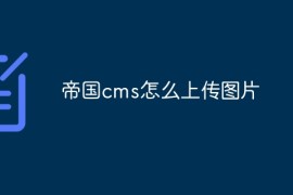 帝国cms怎么上传图片